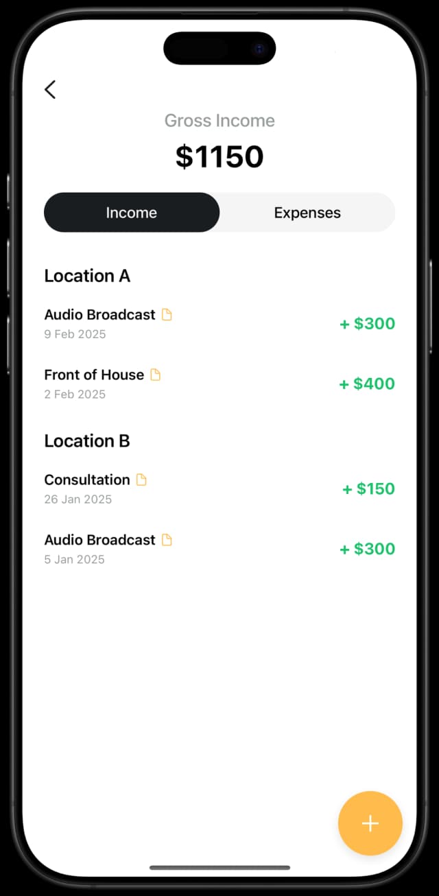 1099Buddy's income screen