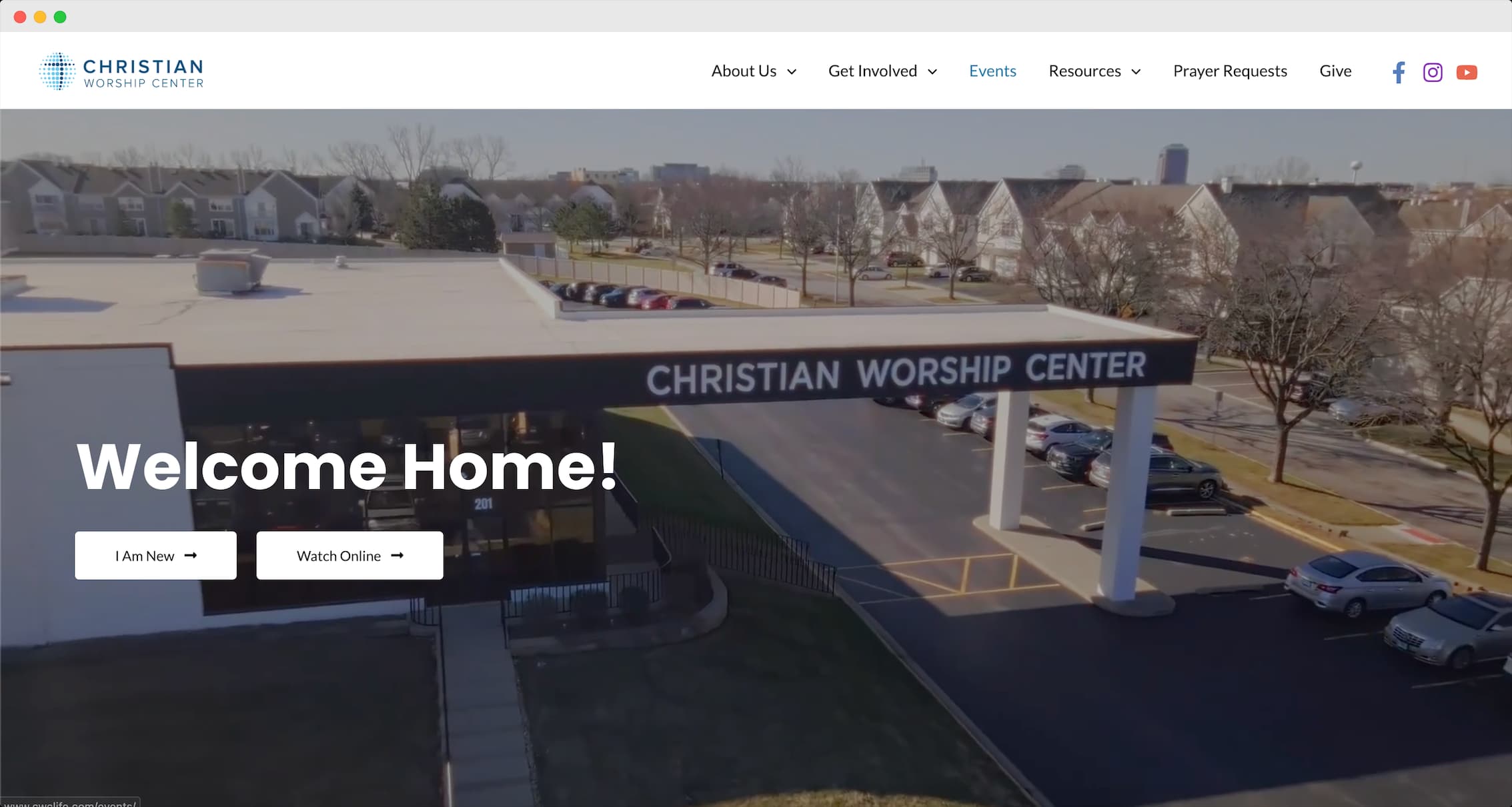 Christian Worship Center's home page